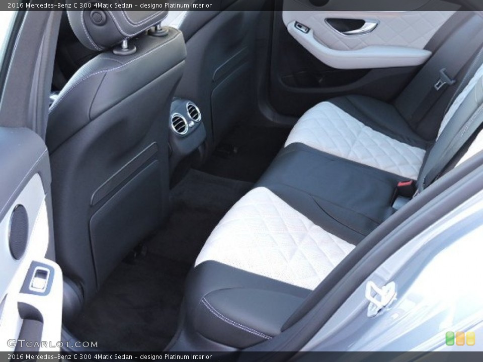 designo Platinum Interior Rear Seat for the 2016 Mercedes-Benz C 300 4Matic Sedan #107868707