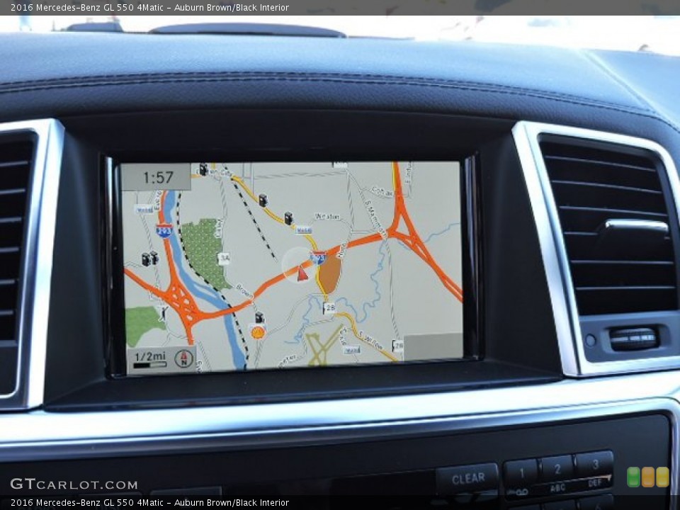 Auburn Brown/Black Interior Navigation for the 2016 Mercedes-Benz GL 550 4Matic #107869209