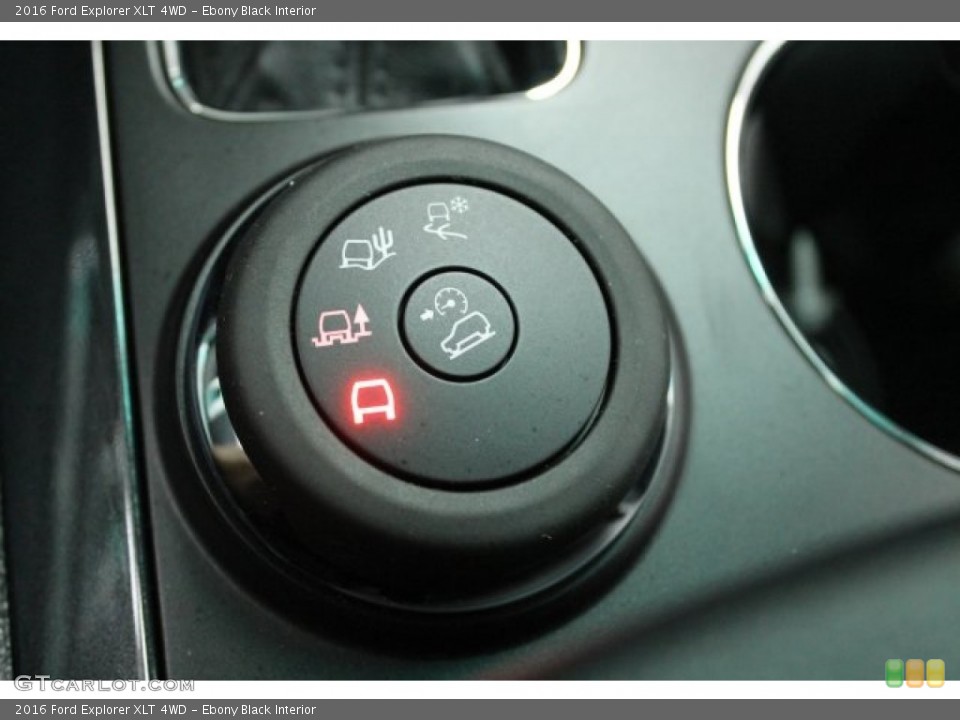 Ebony Black Interior Controls for the 2016 Ford Explorer XLT 4WD #107880501