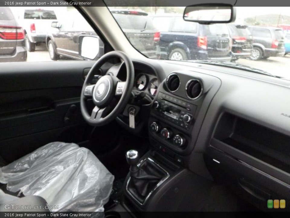 Dark Slate Gray Interior Dashboard for the 2016 Jeep Patriot Sport #107884762