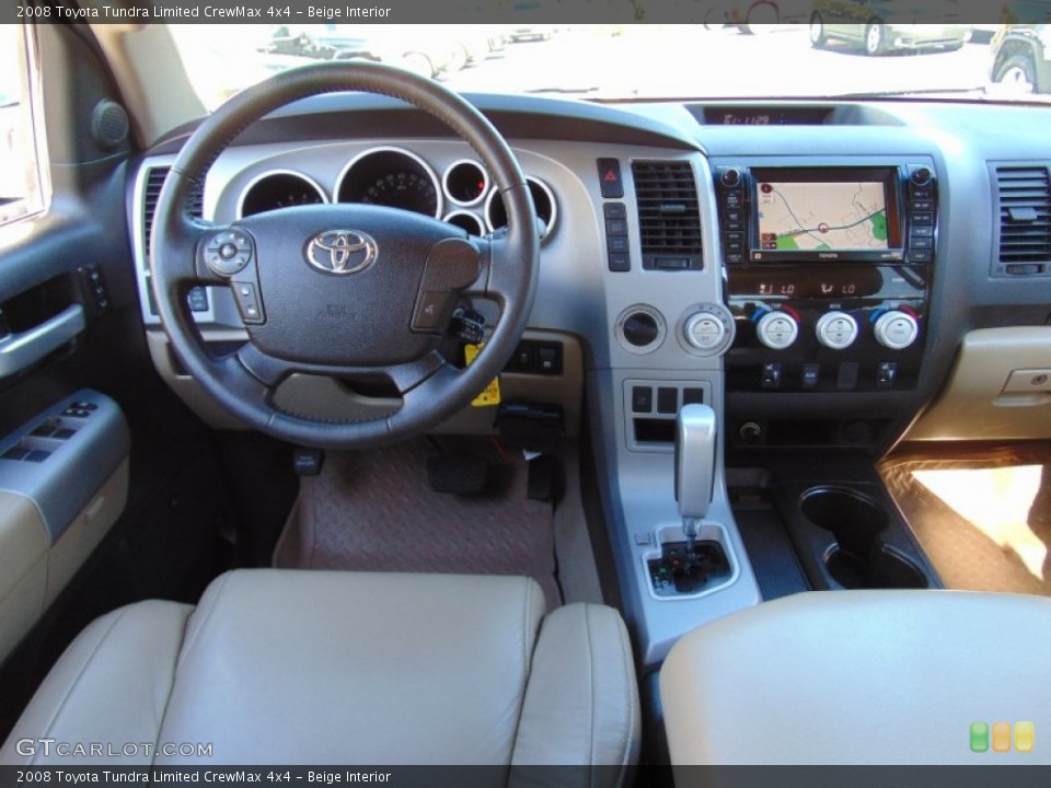 Beige Interior Dashboard for the 2008 Toyota Tundra Limited CrewMax 4x4 #107888098