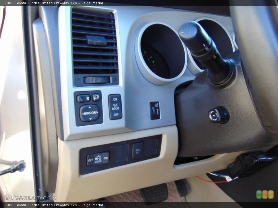 Beige Interior Controls for the 2008 Toyota Tundra Limited CrewMax 4x4 #107888259
