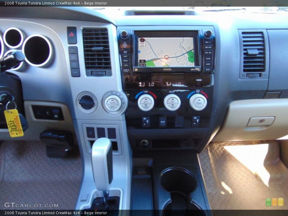 Beige Interior Navigation for the 2008 Toyota Tundra Limited CrewMax 4x4 #107888280