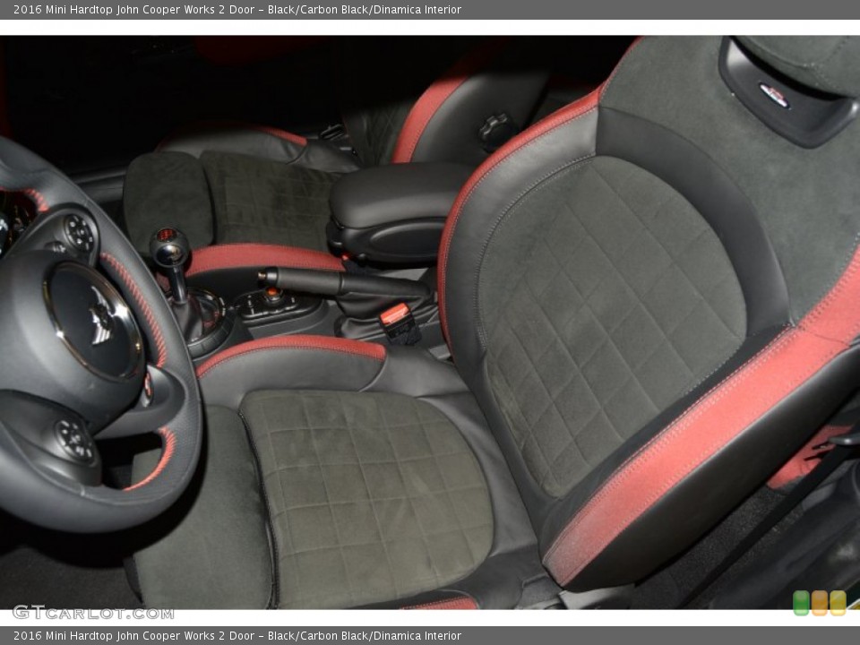 Black/Carbon Black/Dinamica Interior Front Seat for the 2016 Mini Hardtop John Cooper Works 2 Door #107893419