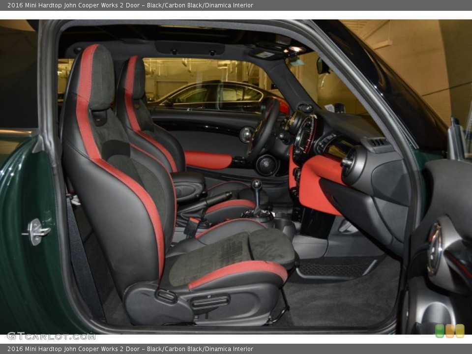 Black/Carbon Black/Dinamica Interior Front Seat for the 2016 Mini Hardtop John Cooper Works 2 Door #107893466