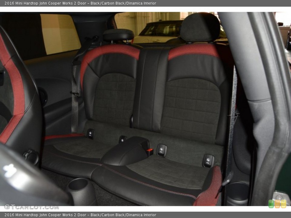 Black/Carbon Black/Dinamica Interior Rear Seat for the 2016 Mini Hardtop John Cooper Works 2 Door #107893494