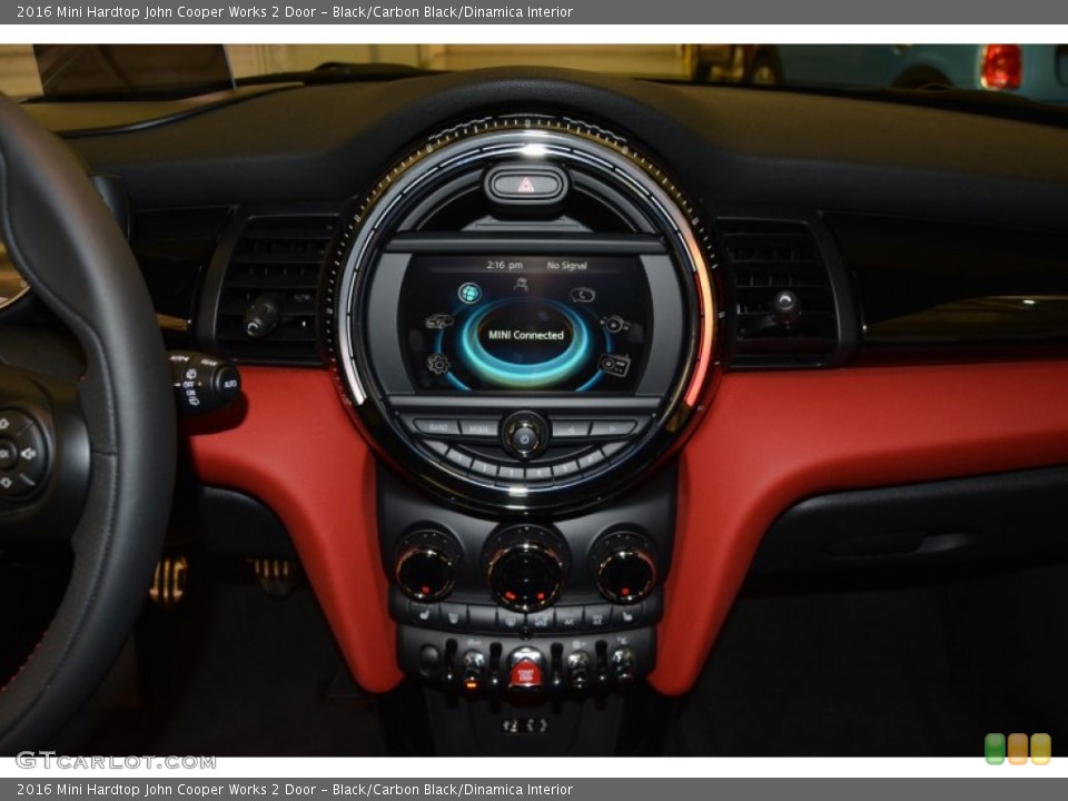 Black/Carbon Black/Dinamica Interior Controls for the 2016 Mini Hardtop John Cooper Works 2 Door #107893527