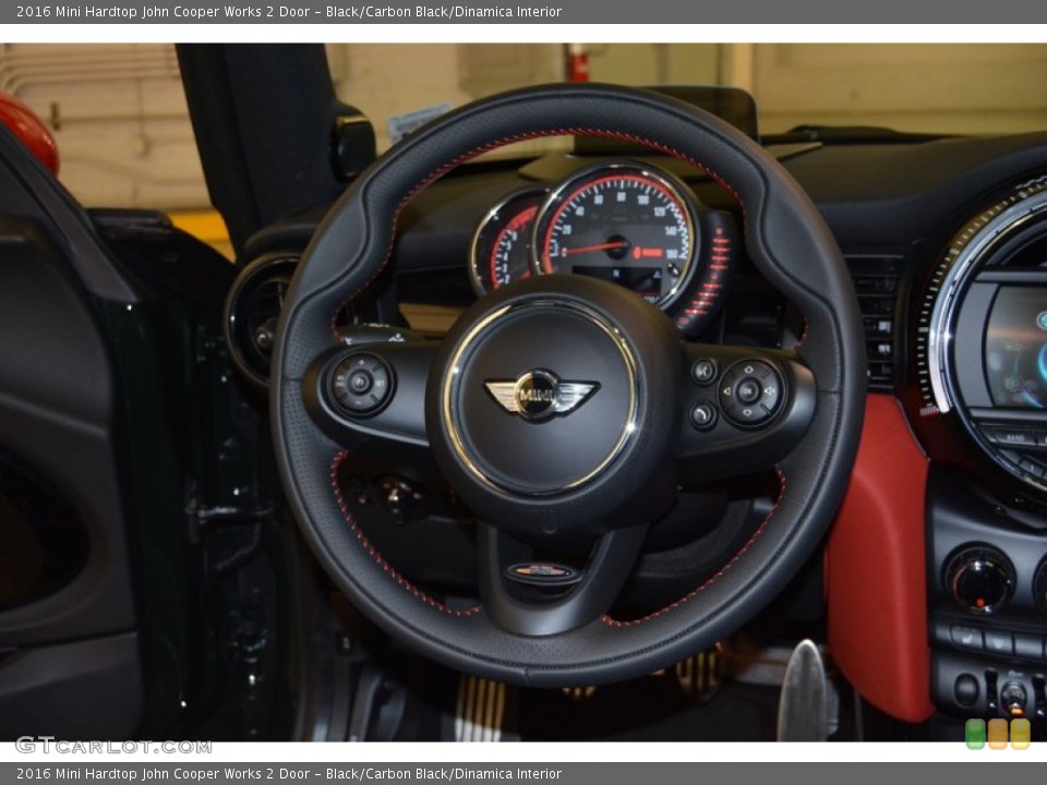 Black/Carbon Black/Dinamica Interior Steering Wheel for the 2016 Mini Hardtop John Cooper Works 2 Door #107893575