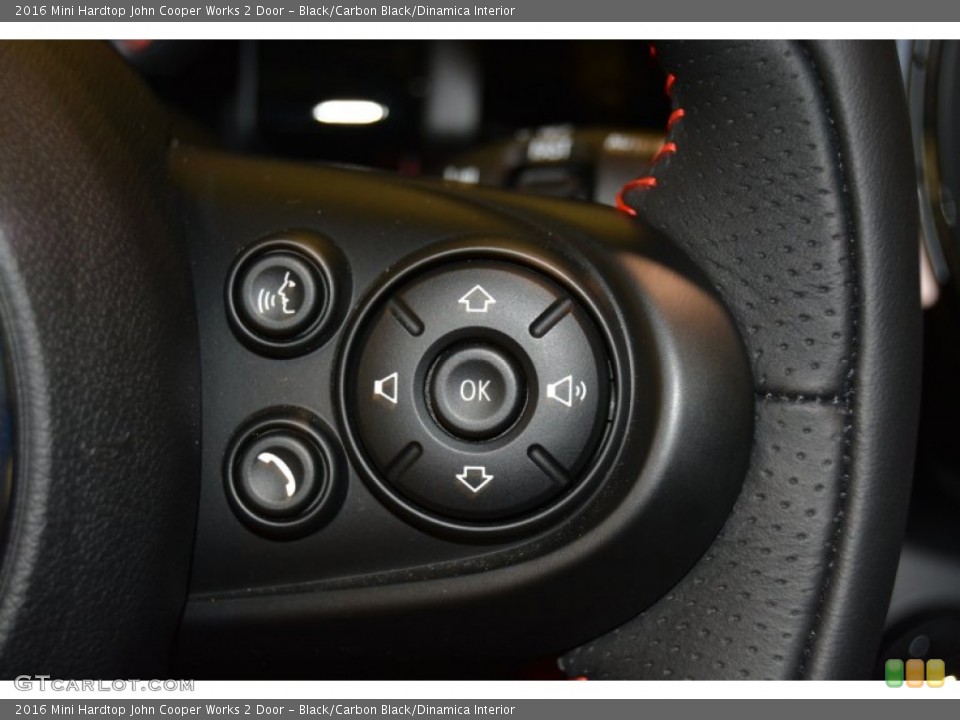 Black/Carbon Black/Dinamica Interior Controls for the 2016 Mini Hardtop John Cooper Works 2 Door #107893614