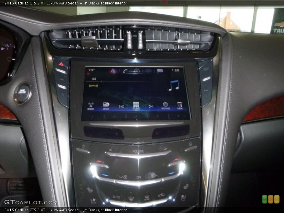 Jet Black/Jet Black Interior Controls for the 2016 Cadillac CTS 2.0T Luxury AWD Sedan #107898384