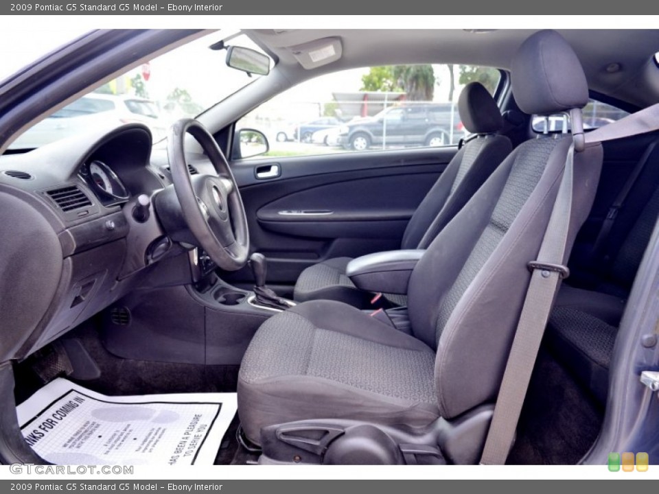 Ebony Interior Front Seat for the 2009 Pontiac G5  #107898841