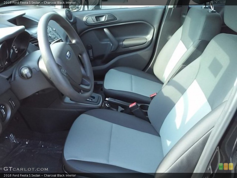 Charcoal Black Interior Front Seat for the 2016 Ford Fiesta S Sedan #107899362