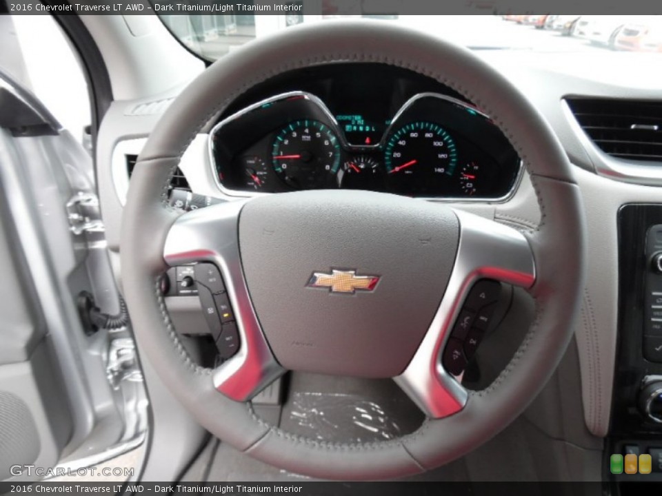 Dark Titanium/Light Titanium Interior Steering Wheel for the 2016 Chevrolet Traverse LT AWD #107909904