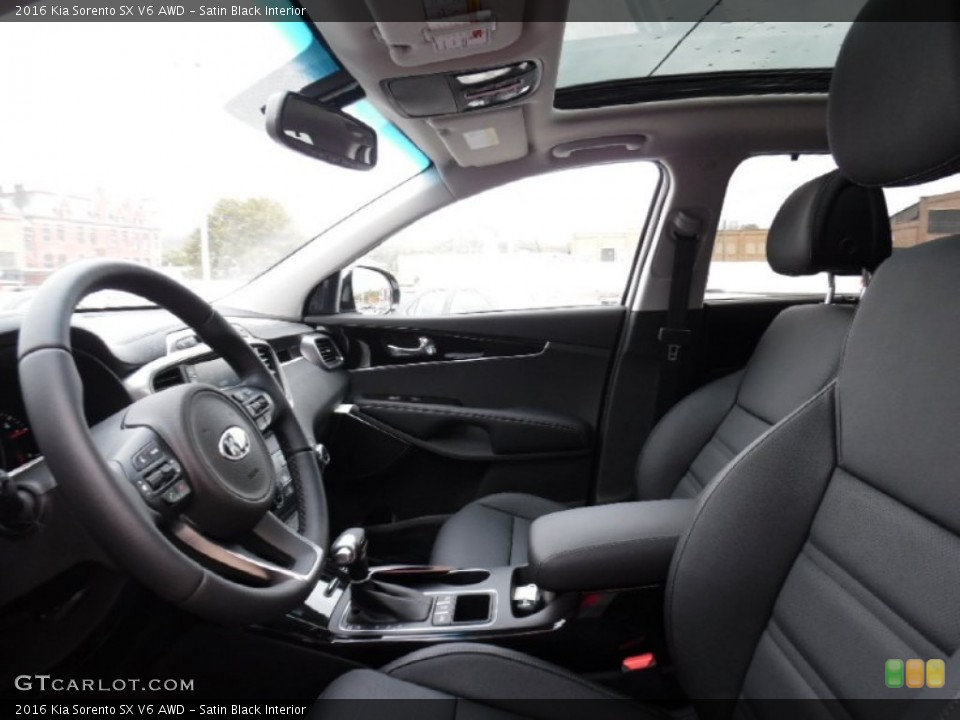 Satin Black Interior Front Seat for the 2016 Kia Sorento SX V6 AWD #107910531