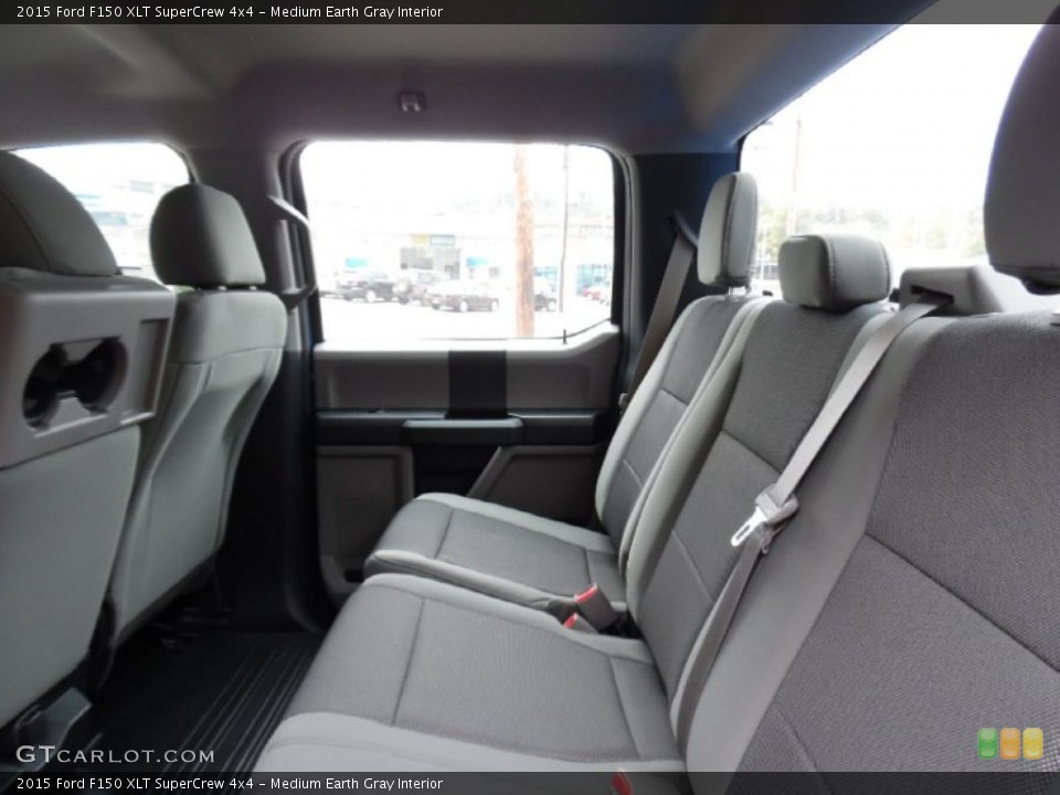 Medium Earth Gray Interior Rear Seat for the 2015 Ford F150 XLT SuperCrew 4x4 #107915301