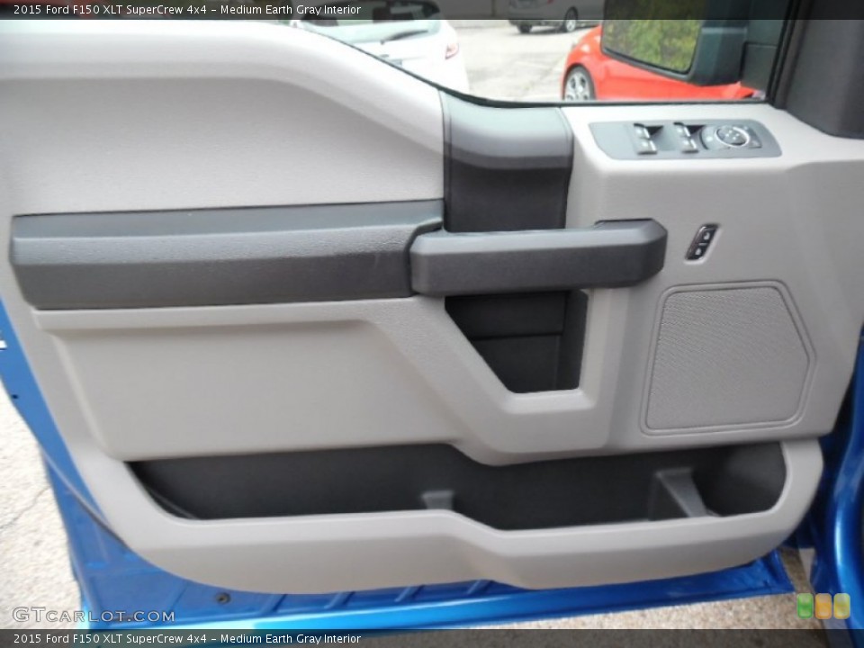 Medium Earth Gray Interior Door Panel for the 2015 Ford F150 XLT SuperCrew 4x4 #107915337