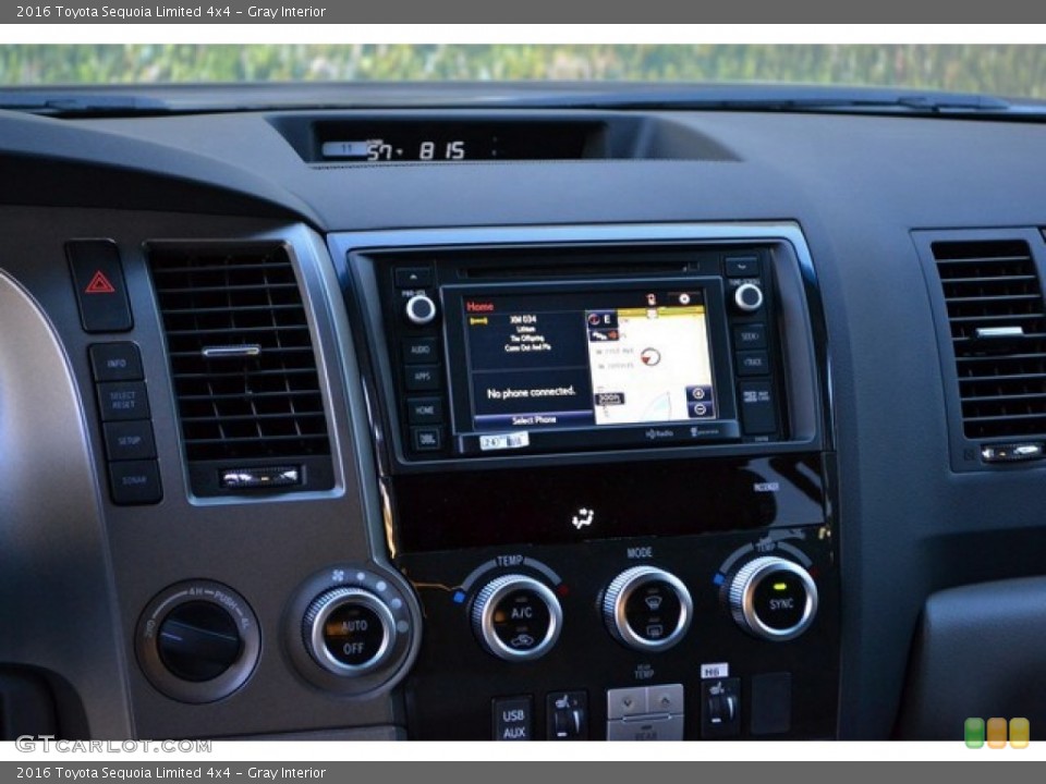 Gray Interior Controls for the 2016 Toyota Sequoia Limited 4x4 #107916348