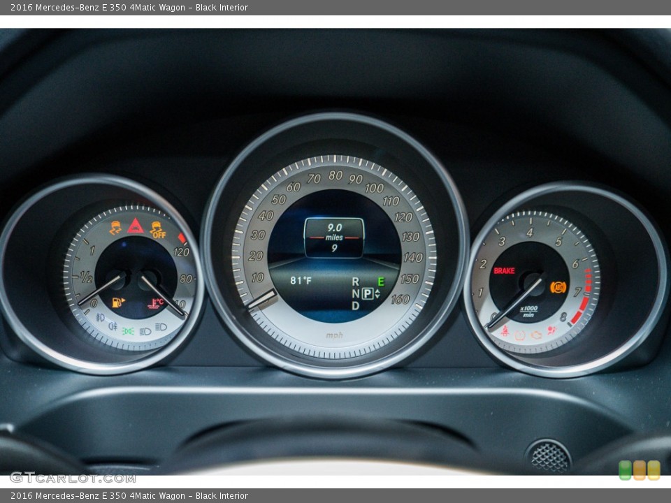 Black Interior Gauges for the 2016 Mercedes-Benz E 350 4Matic Wagon #107924473