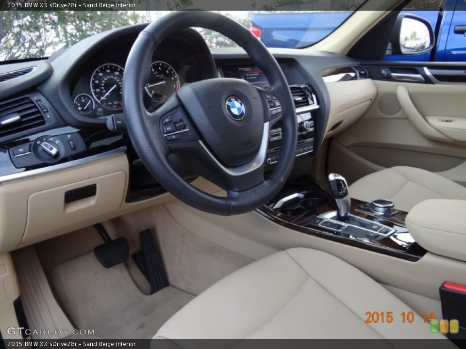 Sand Beige Interior Prime Interior for the 2015 BMW X3 sDrive28i #107932633