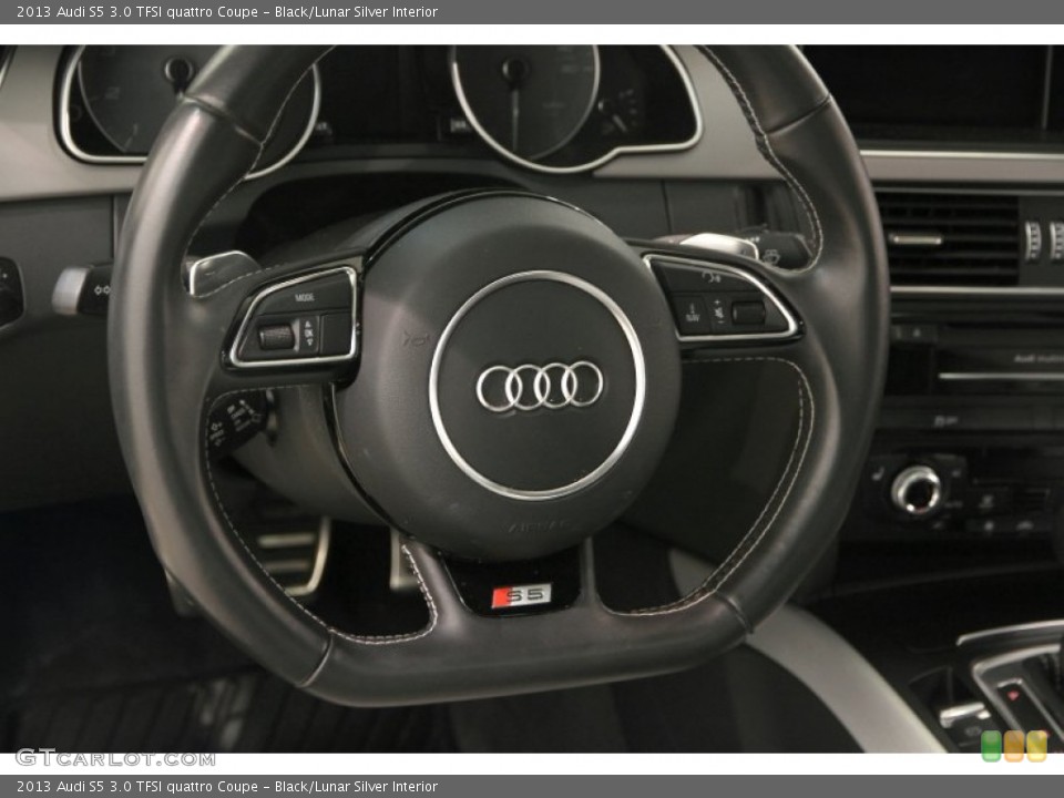 Black/Lunar Silver Interior Steering Wheel for the 2013 Audi S5 3.0 TFSI quattro Coupe #107943286
