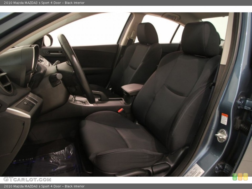 Black Interior Front Seat for the 2010 Mazda MAZDA3 s Sport 4 Door #107957348