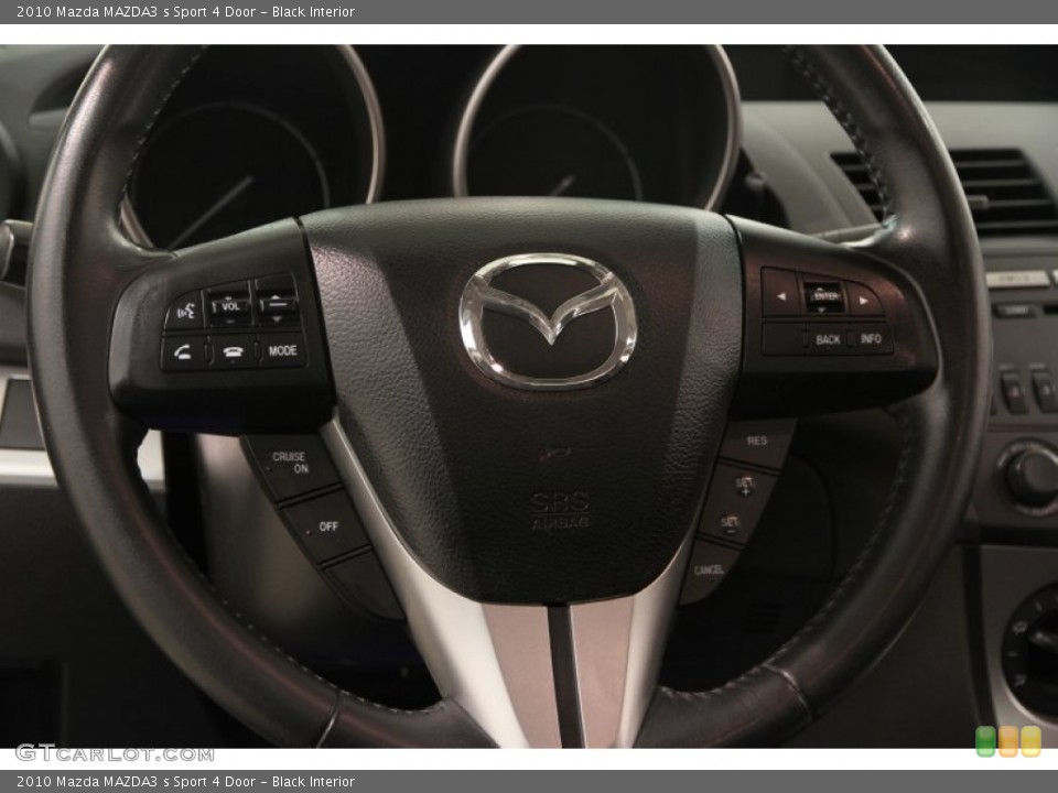 Black Interior Steering Wheel for the 2010 Mazda MAZDA3 s Sport 4 Door #107957372