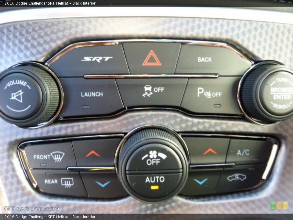 Black Interior Controls for the 2016 Dodge Challenger SRT Hellcat #107958192