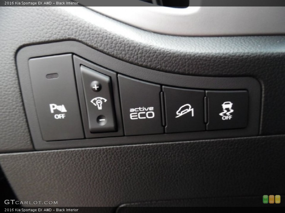 Black Interior Controls for the 2016 Kia Sportage EX AWD #107961357