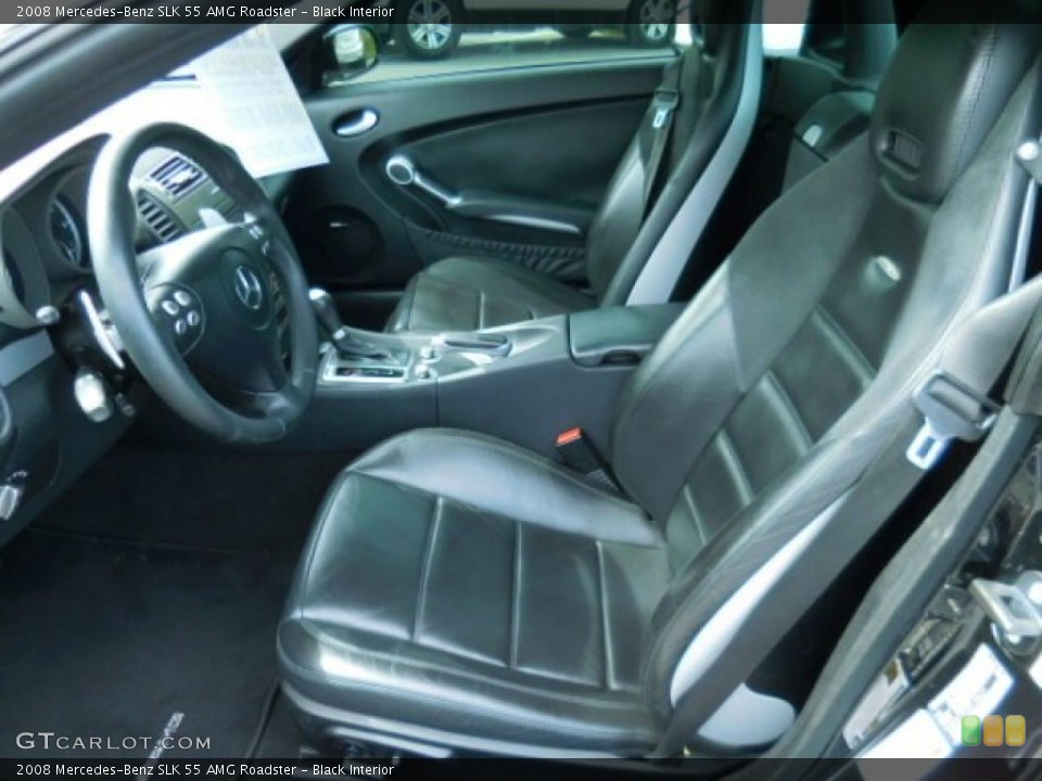 Black Interior Front Seat for the 2008 Mercedes-Benz SLK 55 AMG Roadster #107965433