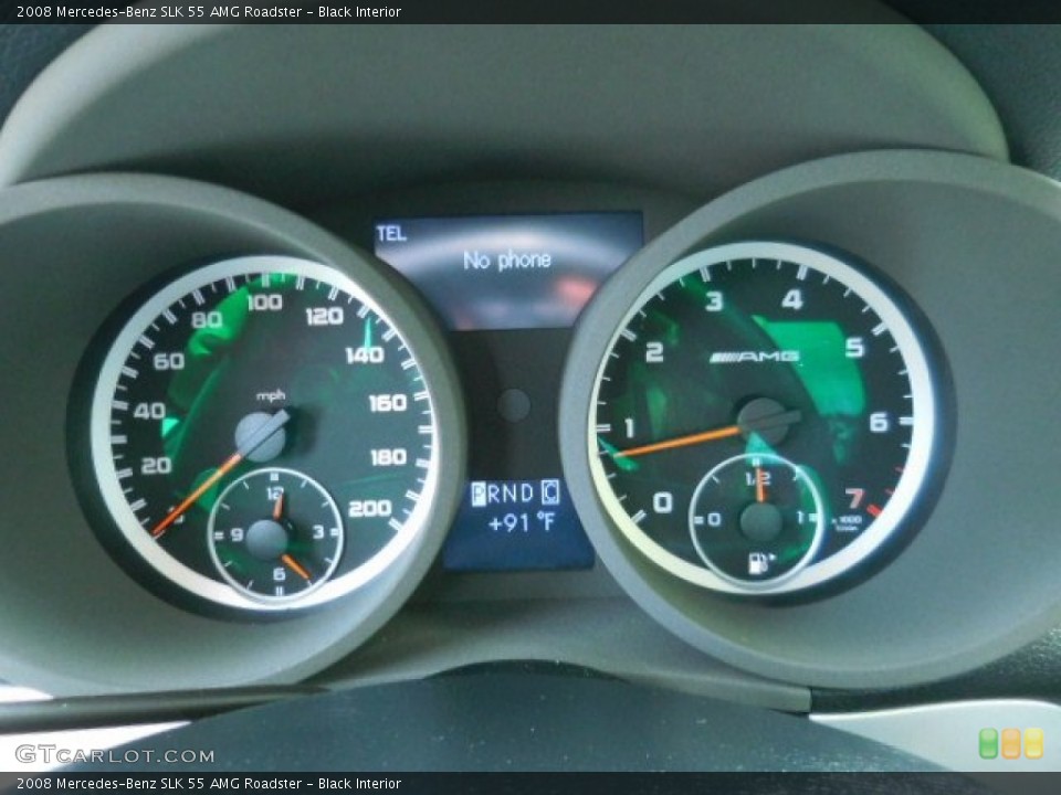 Black Interior Gauges for the 2008 Mercedes-Benz SLK 55 AMG Roadster #107965697