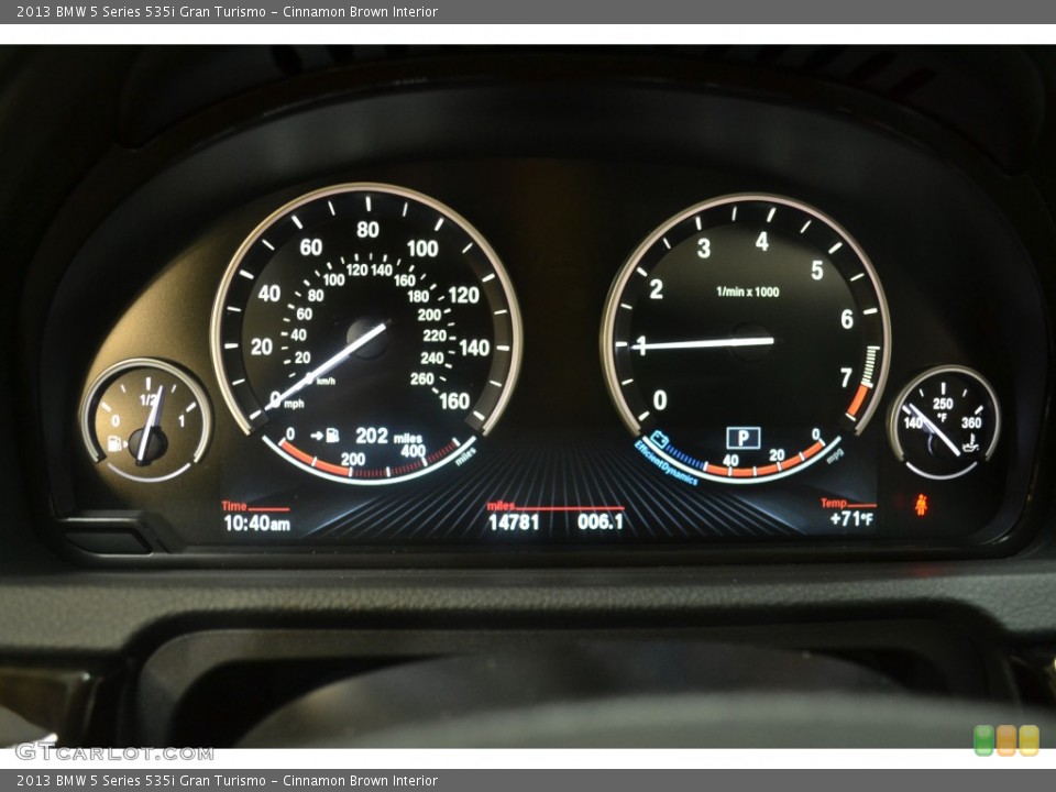 Cinnamon Brown Interior Gauges for the 2013 BMW 5 Series 535i Gran Turismo #107967737