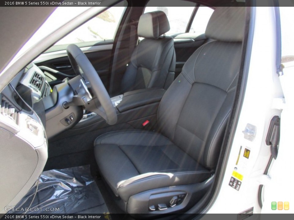 Black Interior Front Seat for the 2016 BMW 5 Series 550i xDrive Sedan #107967812
