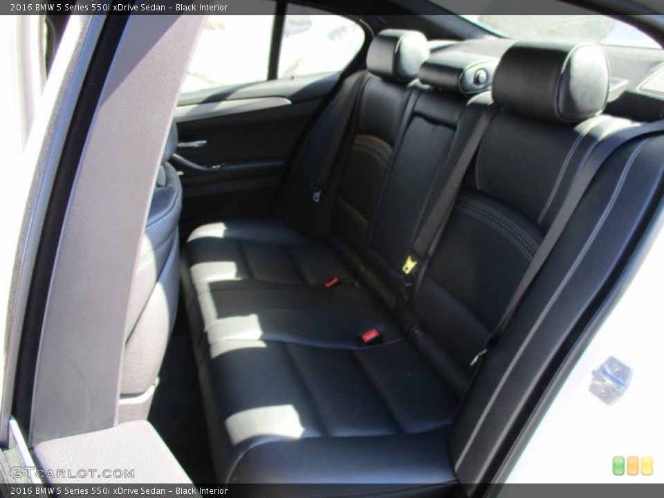 Black Interior Rear Seat for the 2016 BMW 5 Series 550i xDrive Sedan #107967836