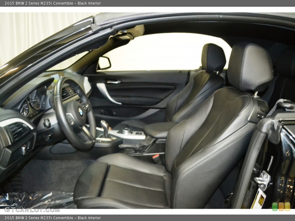 Black Interior Front Seat for the 2015 BMW 2 Series M235i Convertible #107971142