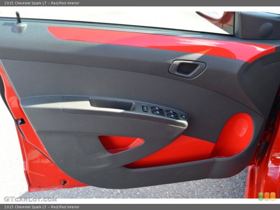 Red/Red Interior Door Panel for the 2015 Chevrolet Spark LT #107971316