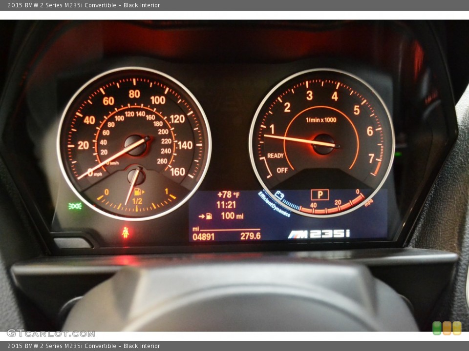 Black Interior Gauges for the 2015 BMW 2 Series M235i Convertible #107971712