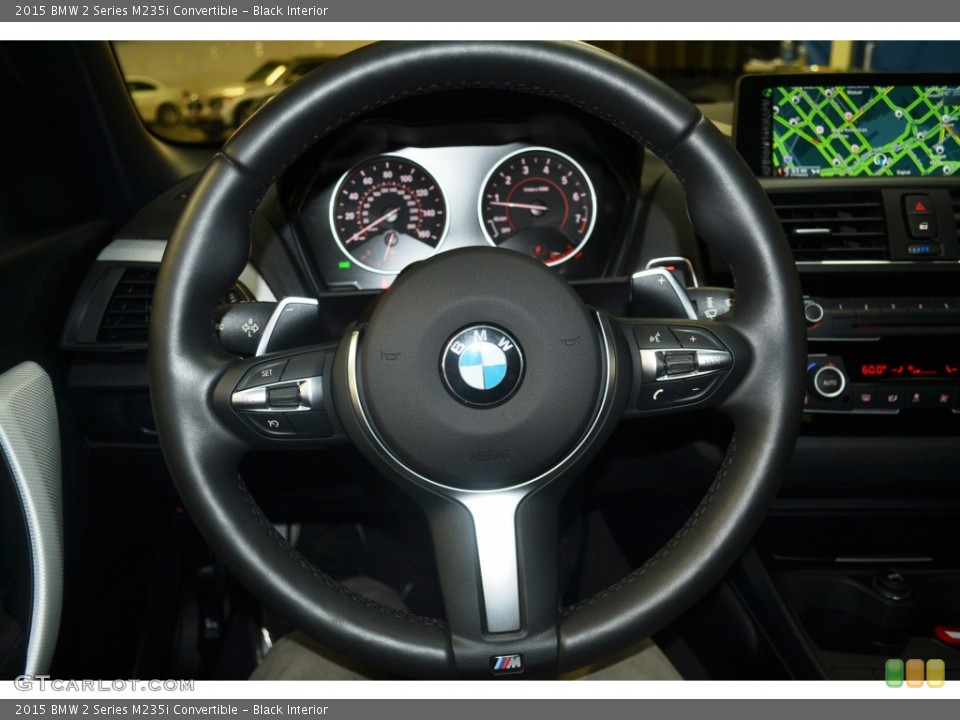 Black Interior Steering Wheel for the 2015 BMW 2 Series M235i Convertible #107971763