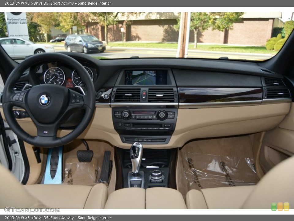 Sand Beige Interior Dashboard for the 2013 BMW X5 xDrive 35i Sport Activity #107973341