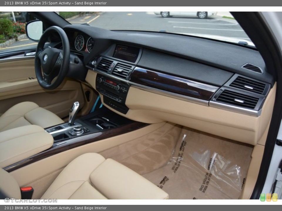 Sand Beige Interior Dashboard for the 2013 BMW X5 xDrive 35i Sport Activity #107973665