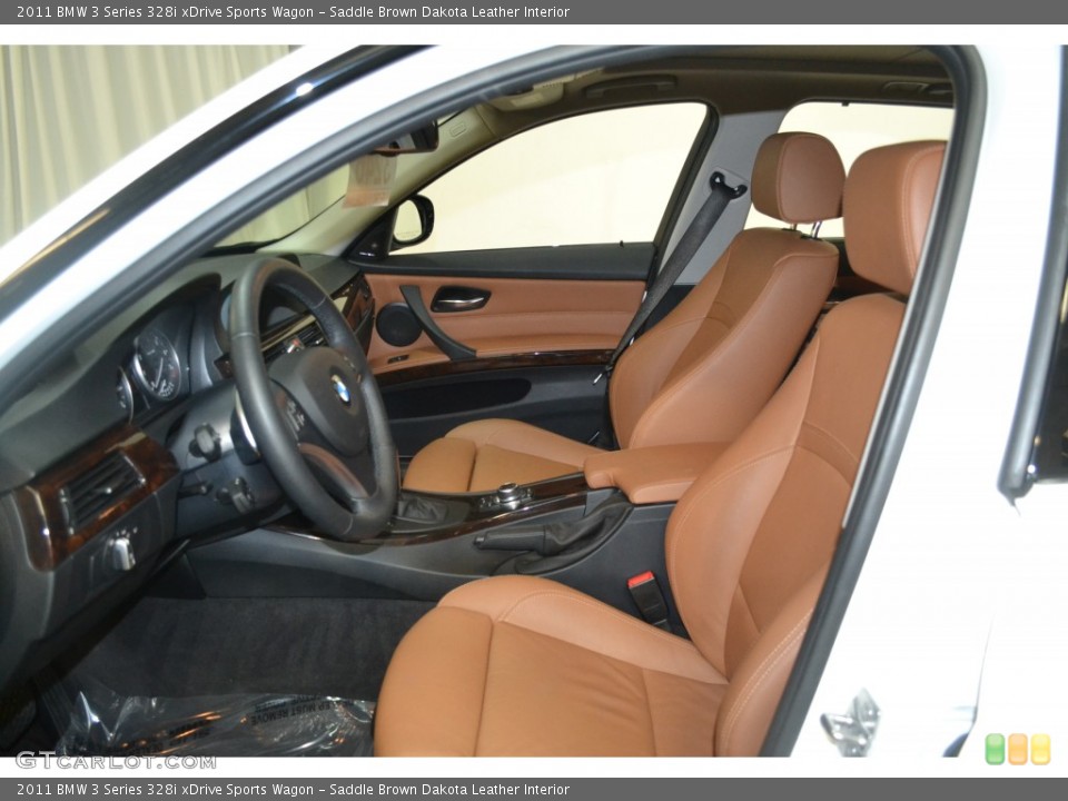 Saddle Brown Dakota Leather Interior Front Seat for the 2011 BMW 3 Series 328i xDrive Sports Wagon #107978204