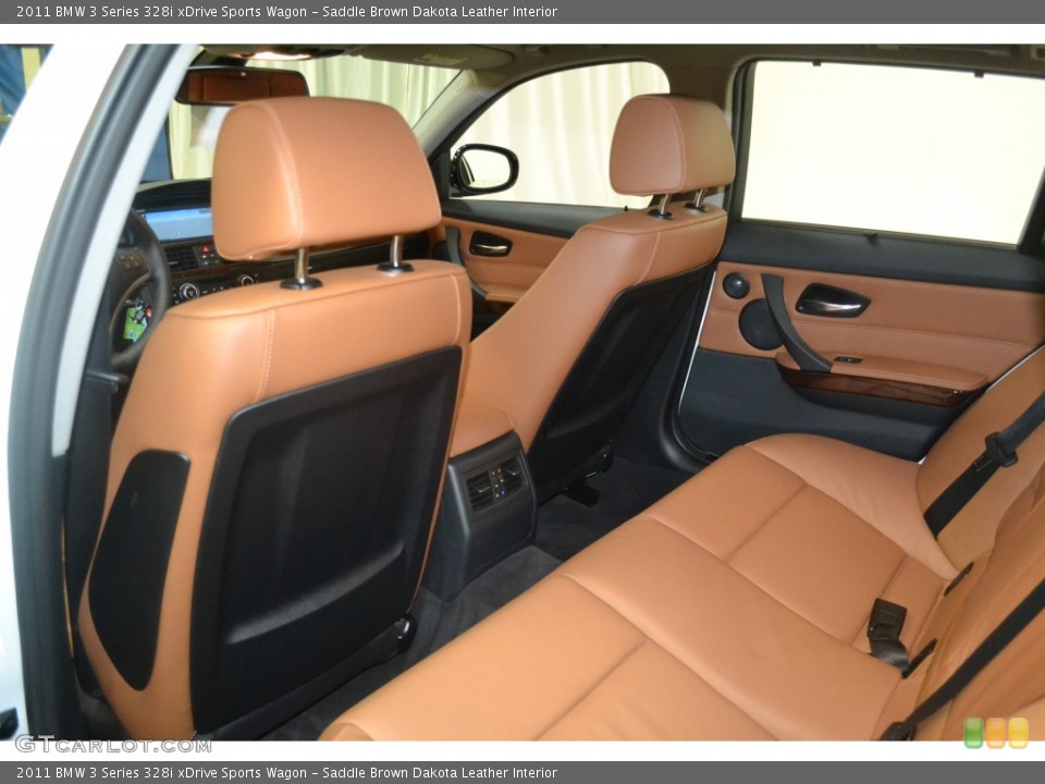 Saddle Brown Dakota Leather Interior Rear Seat for the 2011 BMW 3 Series 328i xDrive Sports Wagon #107978315