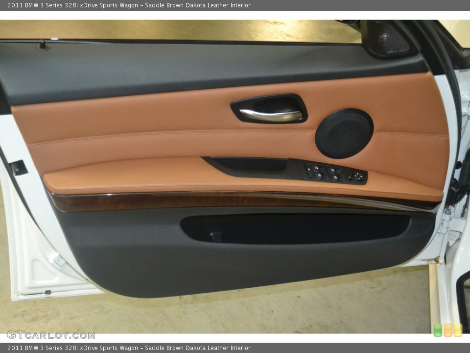 Saddle Brown Dakota Leather Interior Door Panel for the 2011 BMW 3 Series 328i xDrive Sports Wagon #107978486