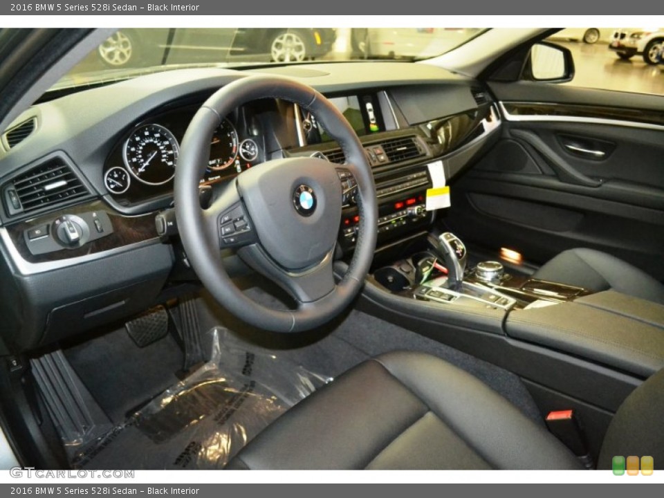 Black Interior Prime Interior for the 2016 BMW 5 Series 528i Sedan #107985770