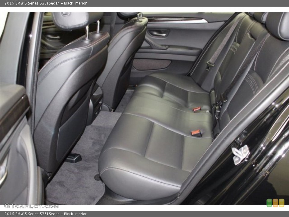 Black Interior Rear Seat for the 2016 BMW 5 Series 535i Sedan #107992157