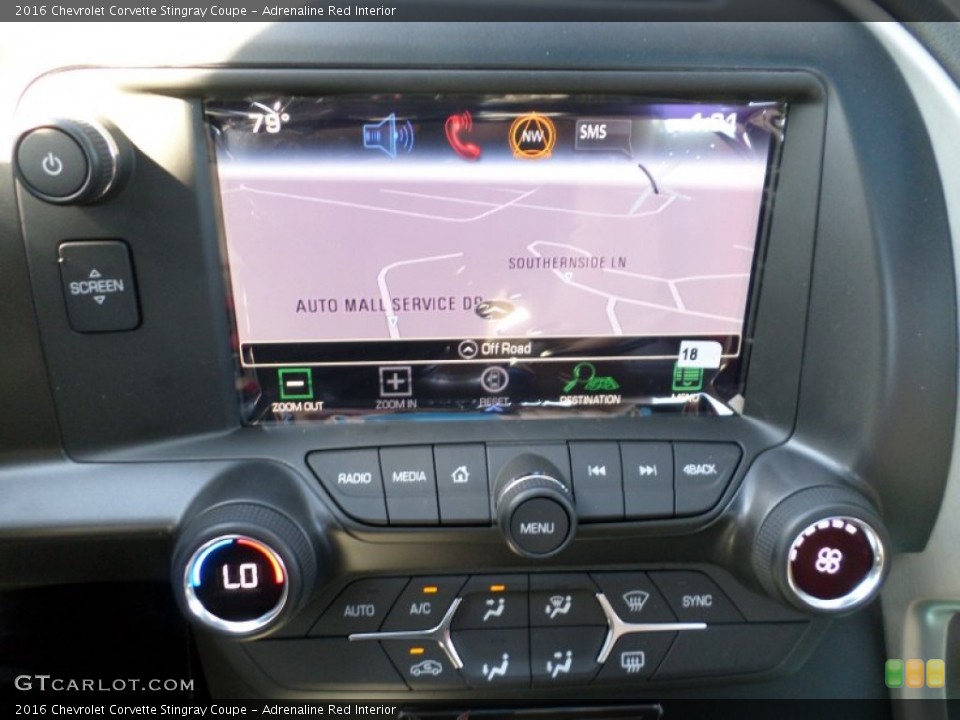 Adrenaline Red Interior Controls for the 2016 Chevrolet Corvette Stingray Coupe #107992310