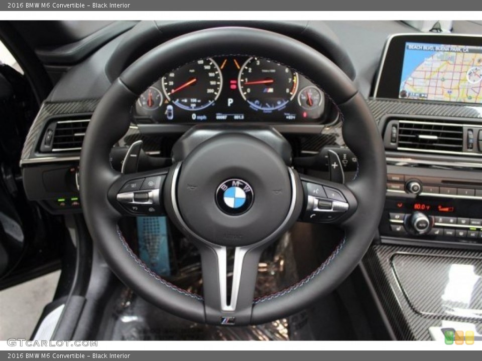 Black Interior Steering Wheel for the 2016 BMW M6 Convertible #107992415