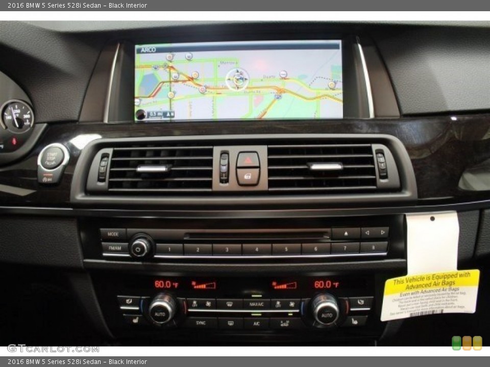 Black Interior Navigation for the 2016 BMW 5 Series 528i Sedan #107992583