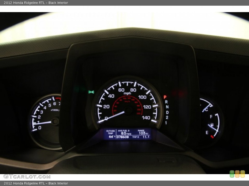 Black Interior Gauges for the 2012 Honda Ridgeline RTL #107993345