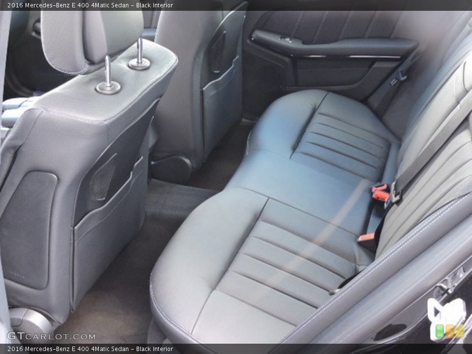 Black Interior Rear Seat for the 2016 Mercedes-Benz E 400 4Matic Sedan #108000251