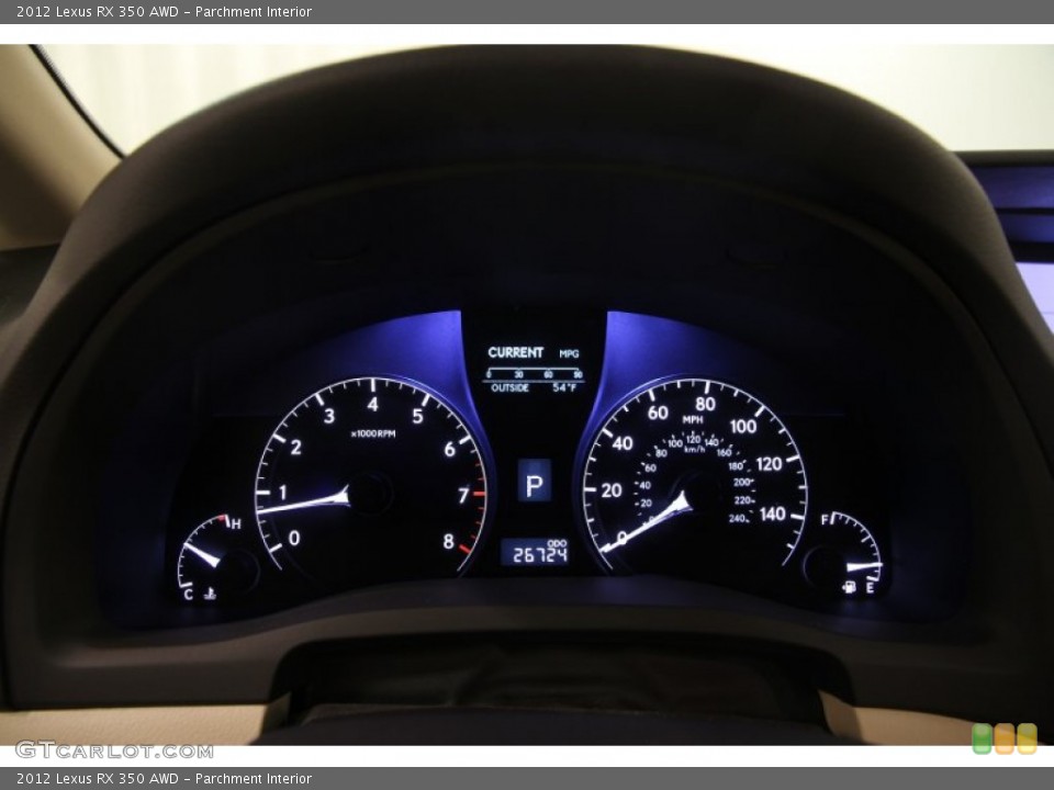 Parchment Interior Gauges for the 2012 Lexus RX 350 AWD #108001349